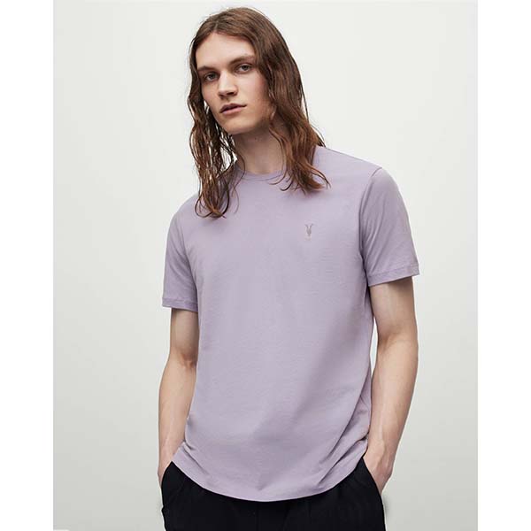 Allsaints Australia Mens Brace Brushed Cotton 3 Pack T-Shirt Purple/Blue/Grey AU41-865